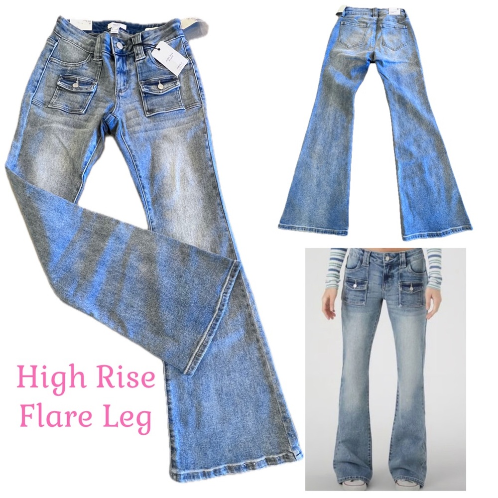 High Rise Flare Leg Slim Fit Sz 27 NWT New With Tags